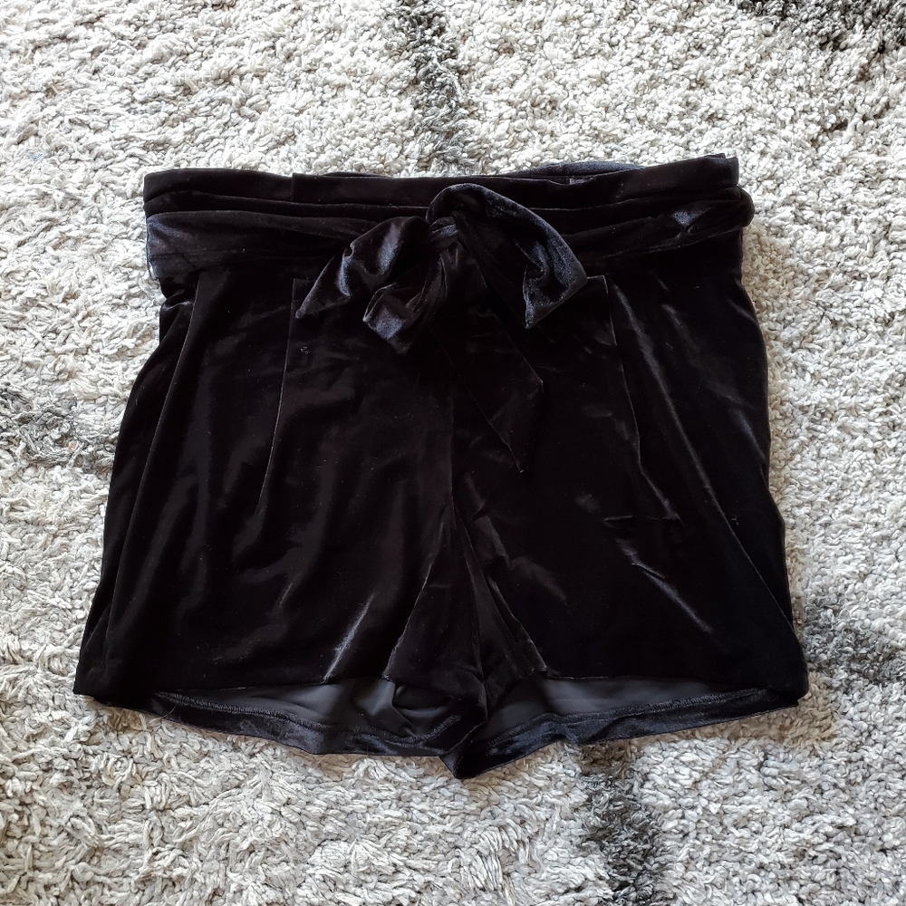 NWT Express High Waisted Velvet Sash Tie Shorts - Picture 5 of 7